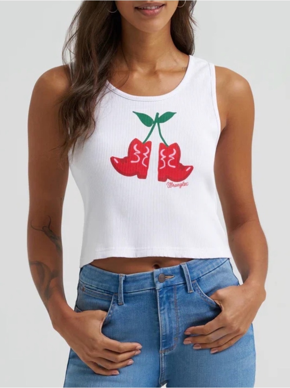 wrangler graphic tank top